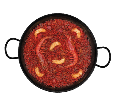 Preparación Arroz rojo de carabineros